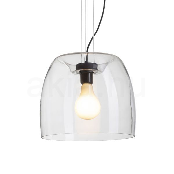 ORLANDO 35 függő lámpa tiszta üveg/fekete 230V LED E27 24W