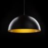 GLADYS 40 függő lámpa fekete/aranysárga 230V LED E27 30W