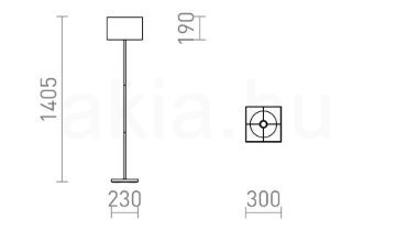 NYC/TEMPO 30/19 állólámpa  Polycotton fehér/króm 230V LED E27 15W