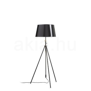 LUTON/RIDICK állólámpa csillogó fekete arany fólia/fekete/fém 230V LED E27 15W