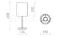 NYC/RON 15/20 asztali lámpa  Polycotton fehér/nikkel 230V LED E27 15W