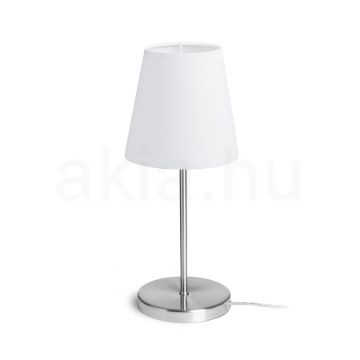 NYC/CONNY 15/15 asztali lámpa  Polycotton fehér/nikkel 230V LED E27 11W