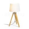 ALVIS/AMBITUS 30 asztali lámpa  Polycotton fehér/bambusz 230V LED E27 15W