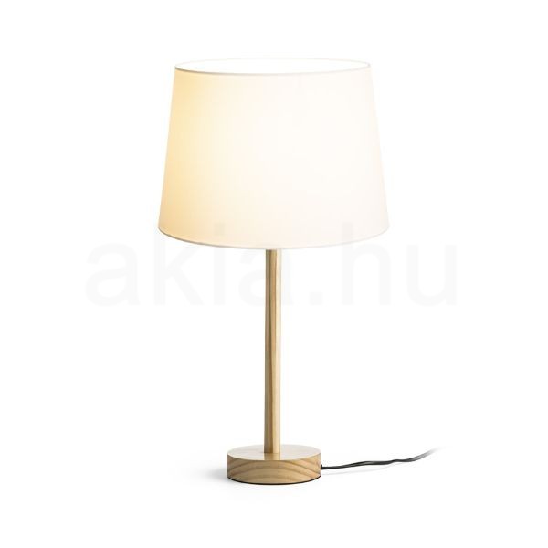 MAUI/AMBITUS 30 asztali lámpa  Polycotton fehér/fa 230V LED E27 15W