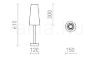 MAUI/CONNY 15/30 asztali lámpa  Polycotton fehér/fa 230V LED E27 11W