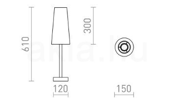 MAUI/CONNY 15/30 asztali lámpa  Polycotton fehér/fa 230V LED E27 11W