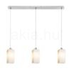 LIZ III 80 függő lámpa  opál üveg/króm 230V LED E27 3x15W