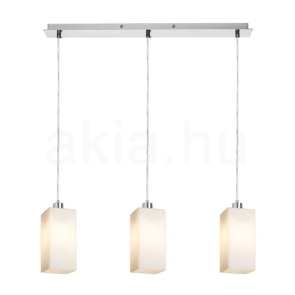 LIZ III 60 függő lámpa  opál üveg/króm 230V LED E27 3x15W