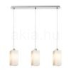 LIZ III 60 függő lámpa  opál üveg/matt nikkel 230V LED E27 3x15W