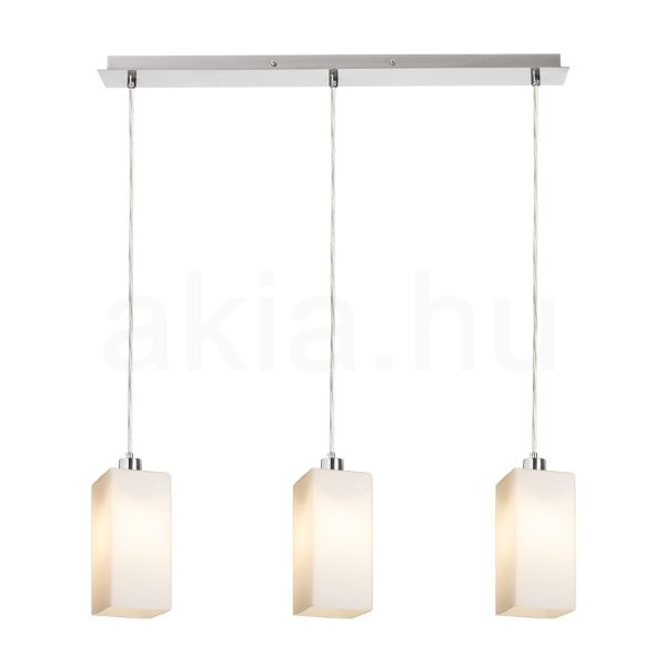 LIZ III 60 függő lámpa  opál üveg/matt nikkel 230V LED E27 3x15W
