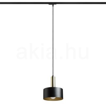 GIULIA 20 egy áramkörös sínre fekete/aranybarna sárgaréz 230V LED E27 15W