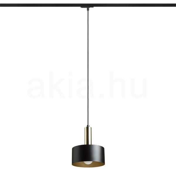 GIULIA 20 egy áramkörös sínre fekete/aranybarna sárgaréz 230V LED E27 15W