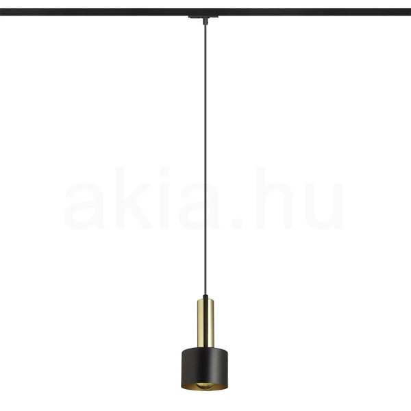 GIULIA 12 egy áramkörös sínre fekete/aranybarna sárgaréz 230V LED E27 11W