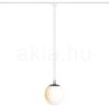 LUNA 20 egy áramkörös sínre  opál üveg/króm 230V LED E27 11W