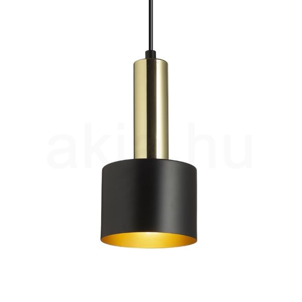 GIULIA 12 függő lámpa fekete/aranybarna sárgaréz 230V LED E27 11W