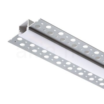 LED PROFILE B süllyesztett 1m  alumínium/tej akril 
