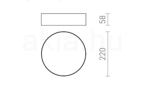 LARISA R 22 DIMM mennyezeti lámpa gyöngyházarany 230V LED 20W 3000K