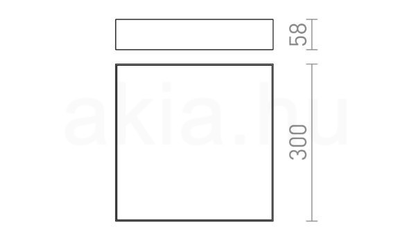LARISA SQ 30 DIMM mennyezeti lámpa fehér 230V LED 30W 3000K