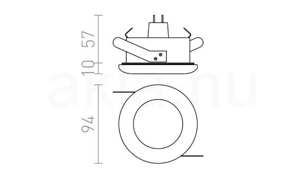 ACUA süllyesztett lámpa fehér 12V GU5,3 50W IP44