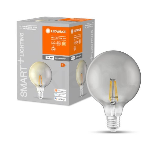 OSRAM SMART+ Globe 125 WiFi   füstös 230V E27 LED EQ44  2500K