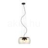AMANDA függő lámpa matt fekete tiszta üveg 230V LED E27 3x15W