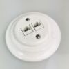 Fehér RJ45 betét Ø60 mm / KU68 dobozhoz