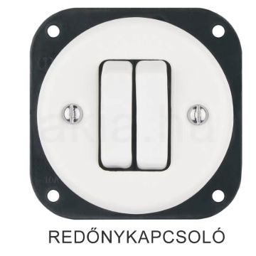 Fehér porcelán redőnykapcsoló betét