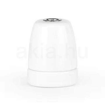 Fehér E27 egyenes porcelán foglalat