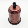 Edison foglalat M10×1 menetes szárral – rozsda vörösréz szín