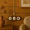 Retro sötét fa keret falon kívüli egységekhez