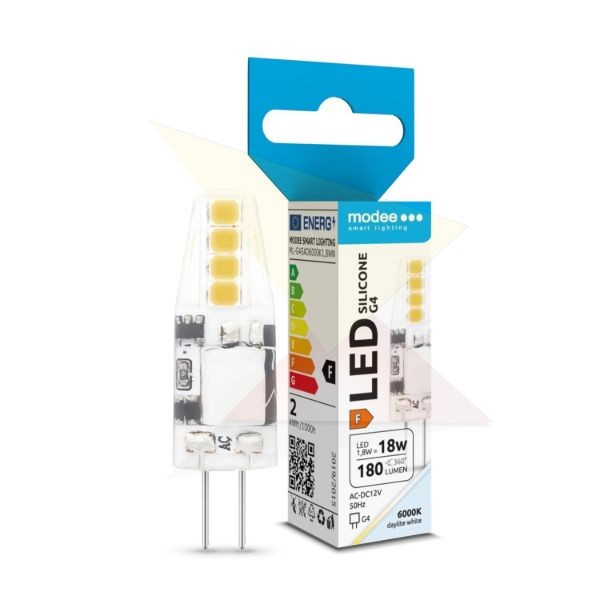Modee Lighting LED Izzó G4 Silicon AC-DC 12V 1,8W 6000K (180 lumen) ERP