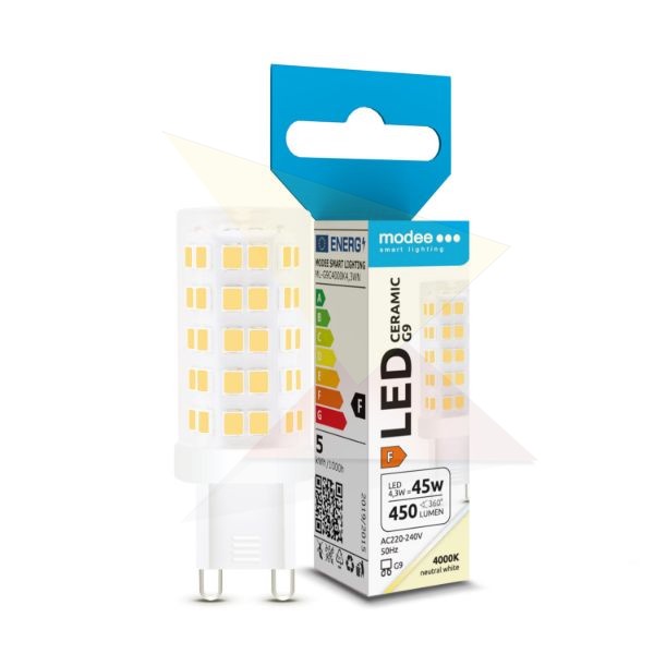 Modee Lighting LED Izzó G9 Ceramic 4,3W 4000K (450 lumen) ERP