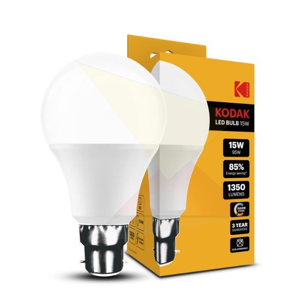 KODAK Max LED Izzó Globe A65 15W B22 270° 2700K (1350 lumen)