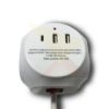 Technik Professional Elosztó Kocka 3 utas 1,5m kábel (1,5mm2) + USB C/A 16A