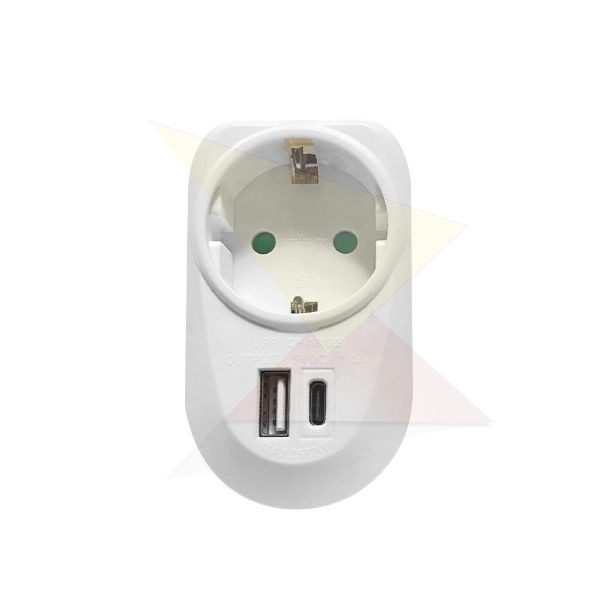 Technik Professional Elosztó Fali 1 utas + USB-A+C 16A