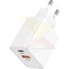 Technik Hálózati Adapter USB A+C  (fast charger) 20W Fehér