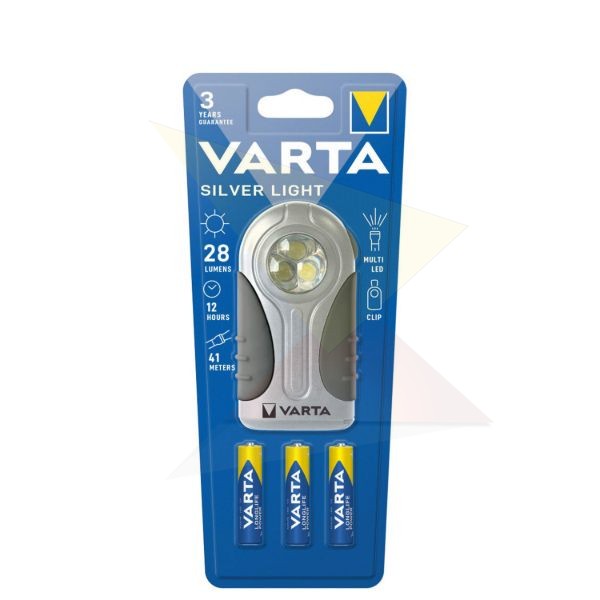 VARTA Elemlámpa Silver Light (+3AAA) (28 lumen)