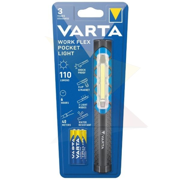VARTA Work Flex Elemlámpa Pocket (+3AAA) (110 lumen)
