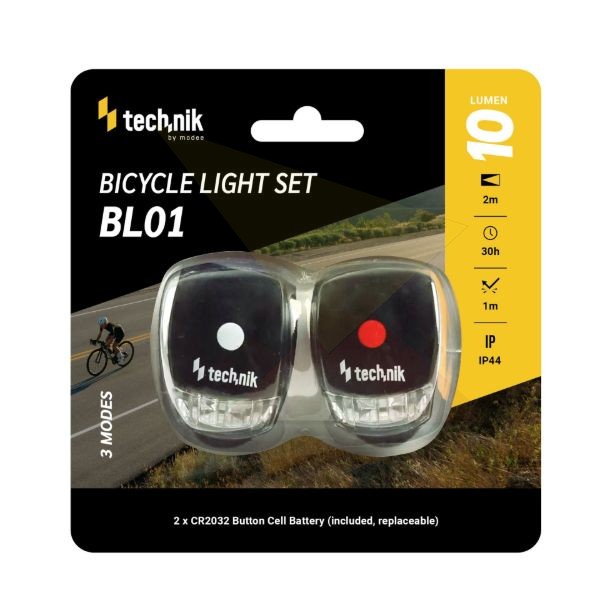 Technik Kerékpárlámpa Szett Szilikon (elso-hátsó)