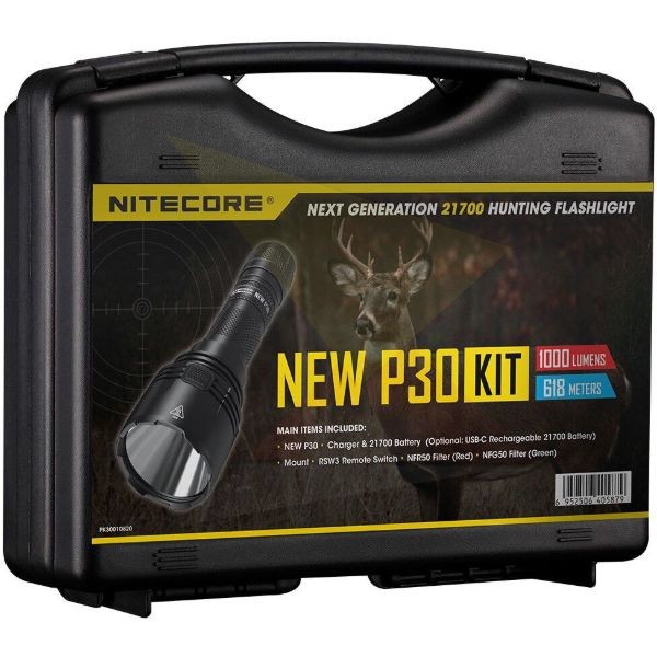 Nitecore Vadászlámpa Szett NEW P30 Economic (+1x21700) CREE XP-L HI V3 (1000