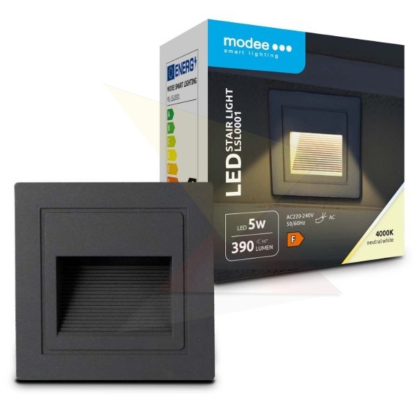 Modee LED Lépcső Lámpa (LSL0001) 5W IP65 84x50x84mm 4000K (390 lumen)