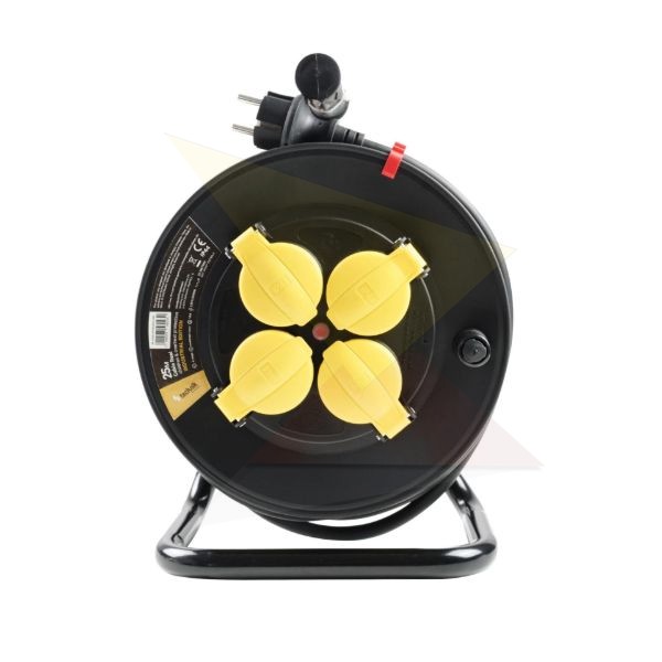 Technik Industrial Kábeldob 4-er 25m 1,5mm2 H07RN-F (IP44) 16A